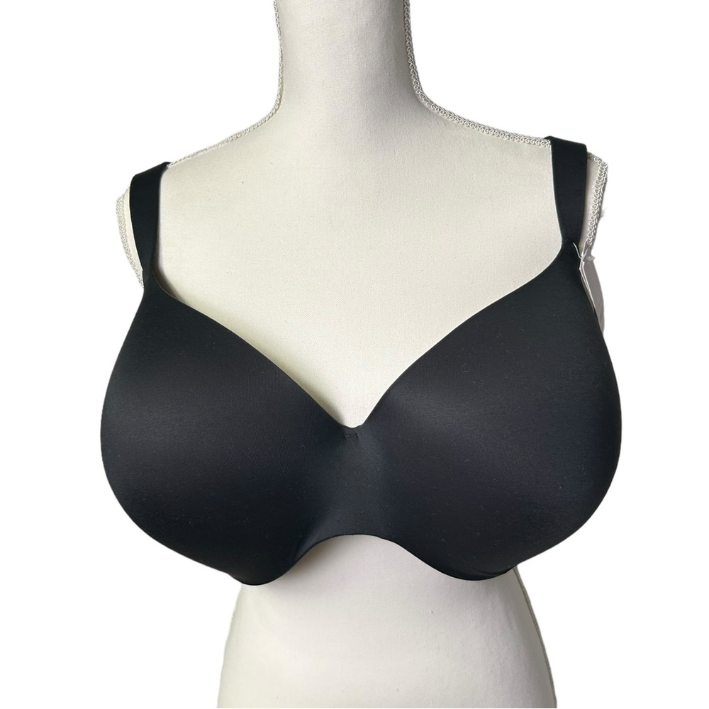 AUDEN women’s black X899L lightly lined Demi coverage underwire smooth bra NWT